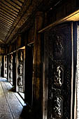 Myanmar - Mandalay, Shwenandaw Kyaung (the Golden Palace) a wonderful example of the Burmese unique teak architecture and wood-carving art. 